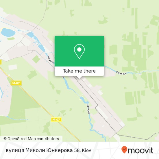 вулиця Миколи Юнкерова 58 map