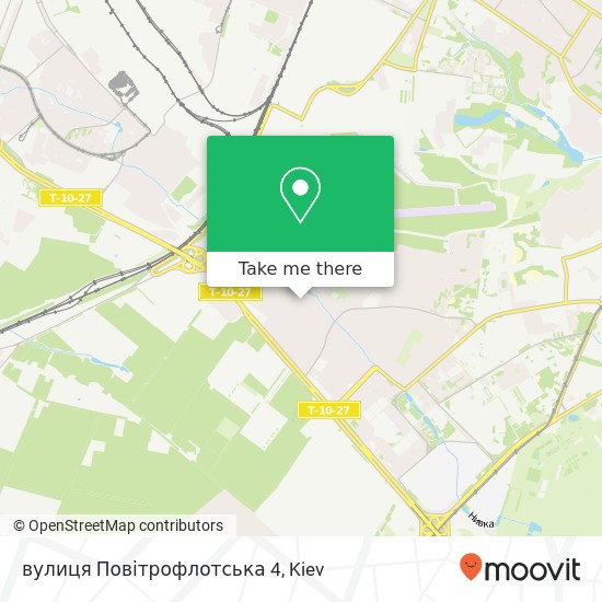 вулиця Повітрофлотська 4 map