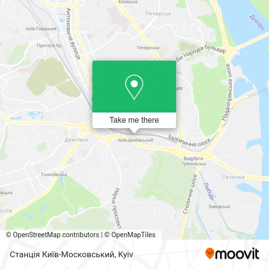 Карта Станція Київ-Московський