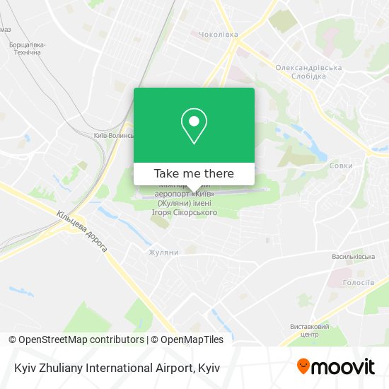 Kyiv Zhuliany International Airport map