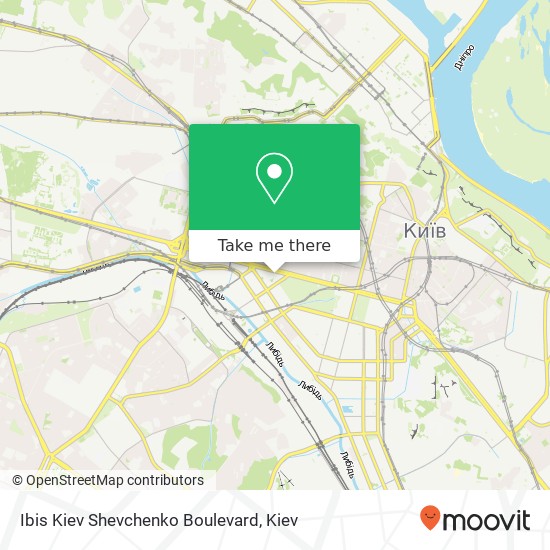 Ibis Kiev Shevchenko Boulevard map