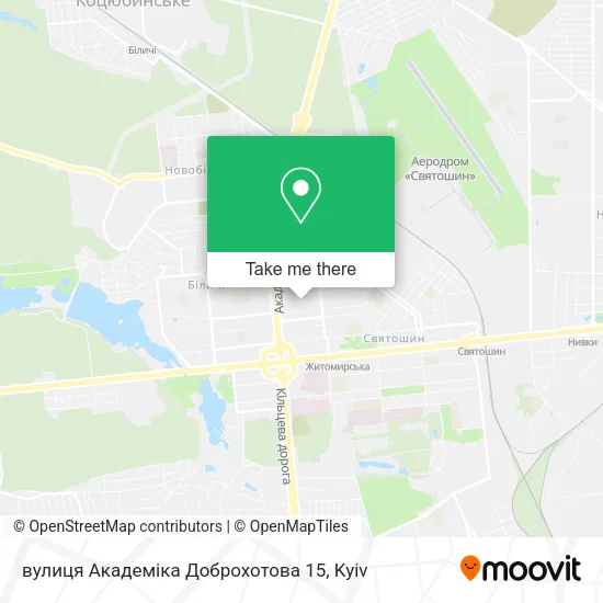 Карта вулиця Академіка Доброхотова 15