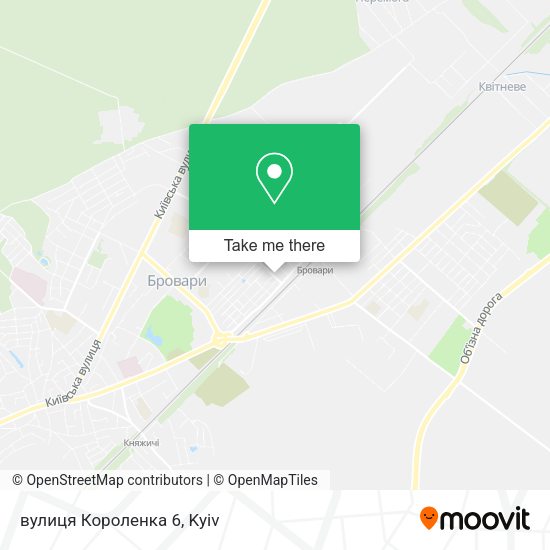 Карта вулиця Короленка 6