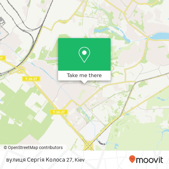 вулиця Сергія Колоса 27 map