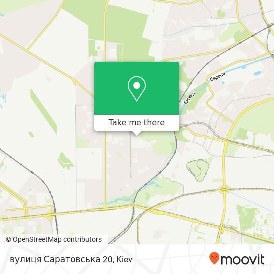 Карта вулиця Саратовська 20