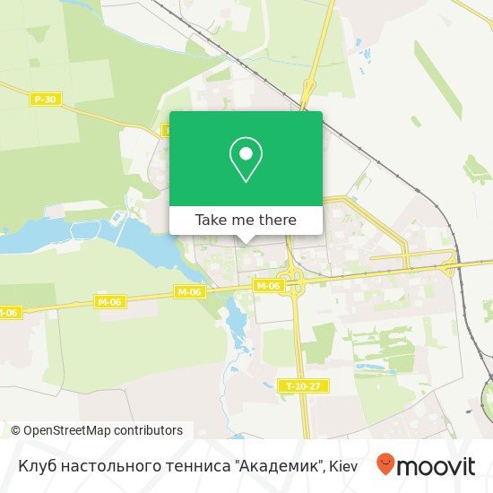 Карта Клуб настольного тенниса "Академик"