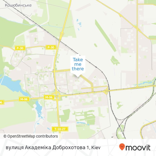 Карта вулиця Академіка Доброхотова 1