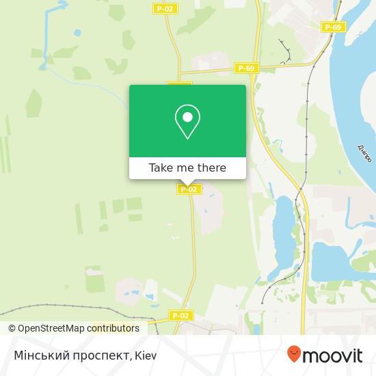 Мінський проспект map