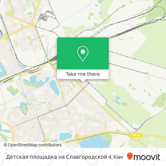 Карта Детская площадка на Славгородской 4