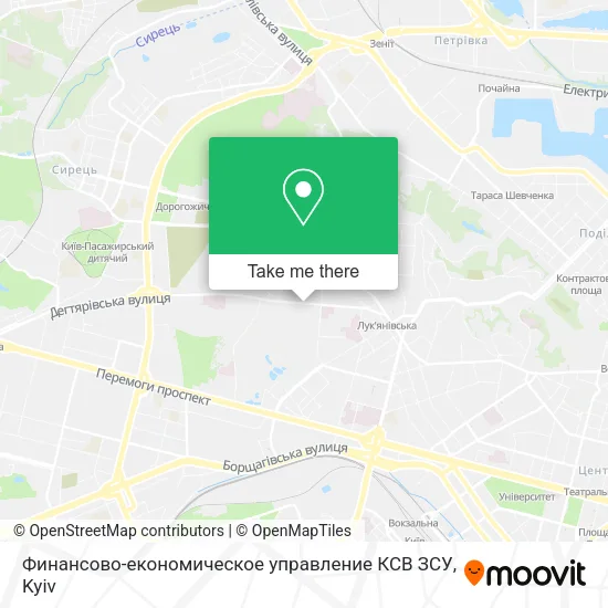 Карта Финансово-економическое управление КСВ ЗСУ