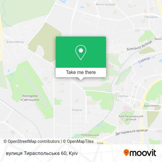 Карта вулиця Тираспольська 60