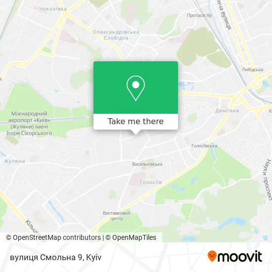 вулиця Смольна 9 map
