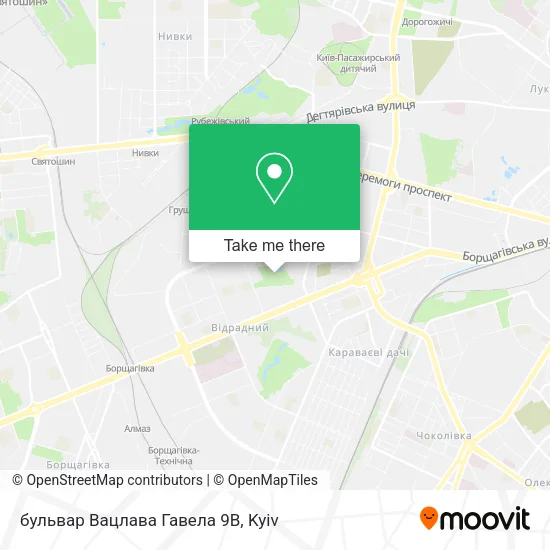 Карта бульвар Вацлава Гавела 9В