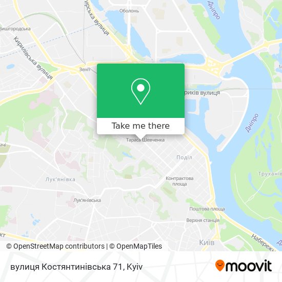 Карта вулиця Костянтинівська 71