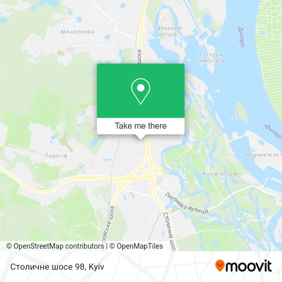 Карта Столичне шосе 98