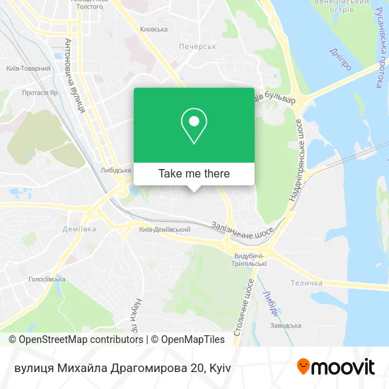 вулиця Михайла Драгомирова 20 map