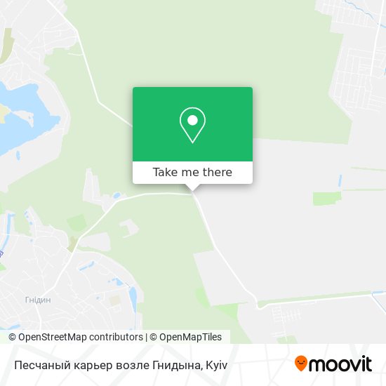 Песчаный карьер возле Гнидына map
