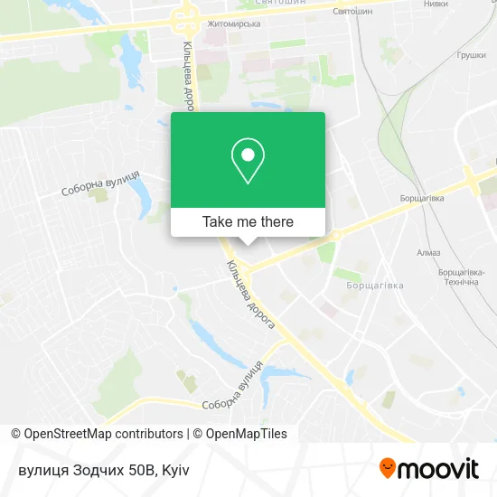 Карта вулиця Зодчих 50В