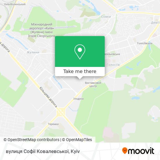 Карта вулиця Софії Ковалевської