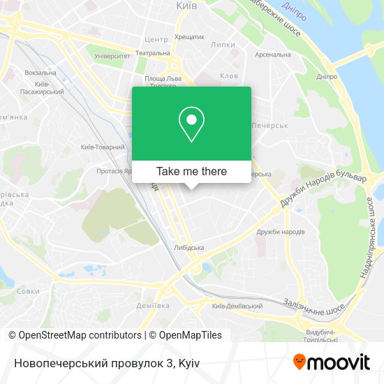 Карта Новопечерський провулок 3
