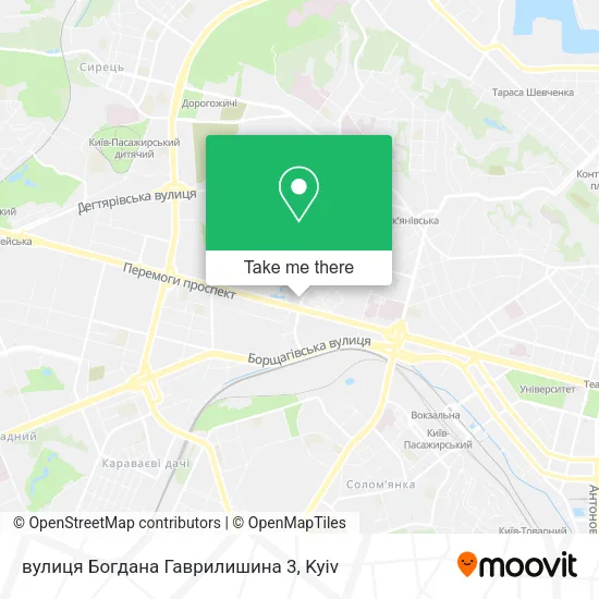 Карта вулиця Богдана Гаврилишина 3