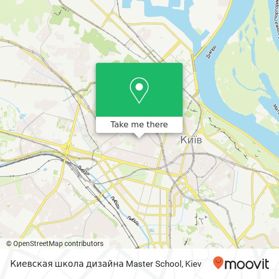 Карта Киевская школа дизайна Master School