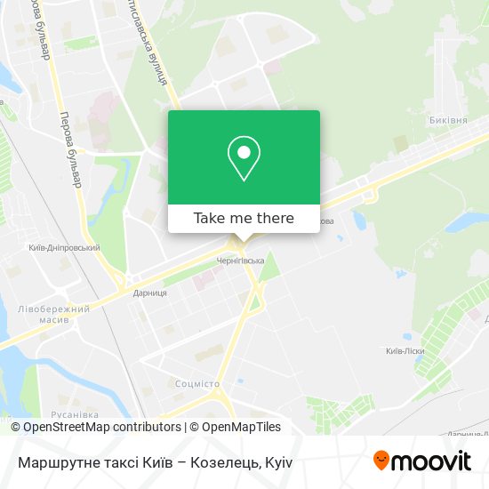 Маршрутне таксі Київ – Козелець map