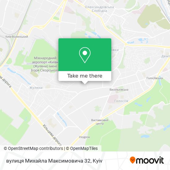 вулиця Михайла Максимовича 32 map