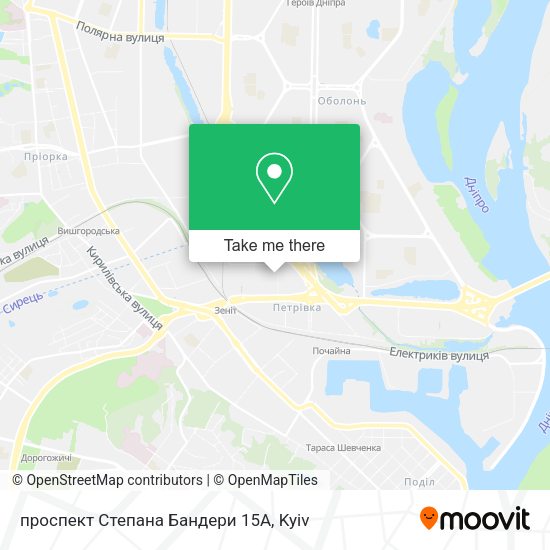 Карта проспект Степана Бандери 15А