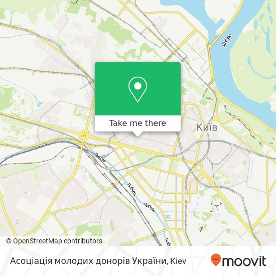 Карта Асоціація молодих донорів України