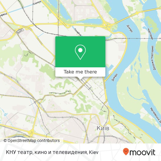 КНУ театр, кино и телевидения map