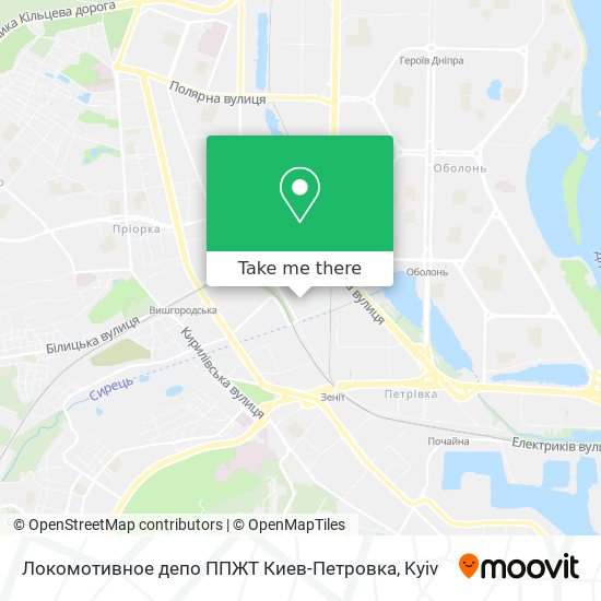 Локомотивное депо ППЖТ Киев-Петровка map