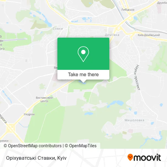 Карта Оріхуватські Ставки