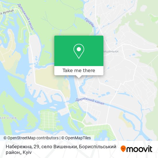 Набережна, 29, село Вишеньки, Бориспільський район, map