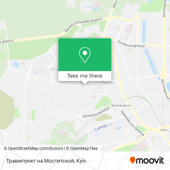 Травмпункт на Моститской map
