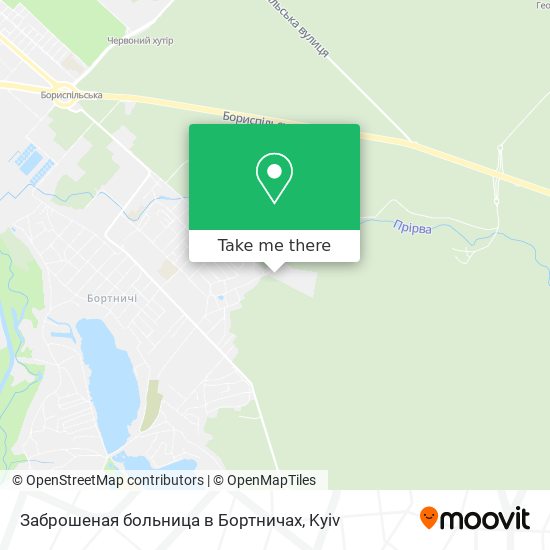 Заброшеная больница в Бортничах map