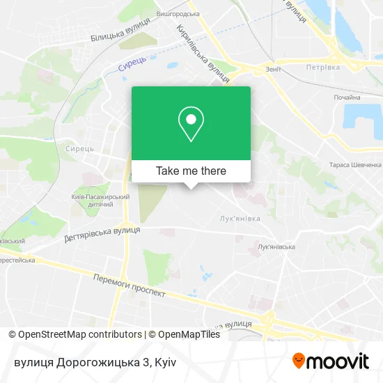 Карта вулиця Дорогожицька 3