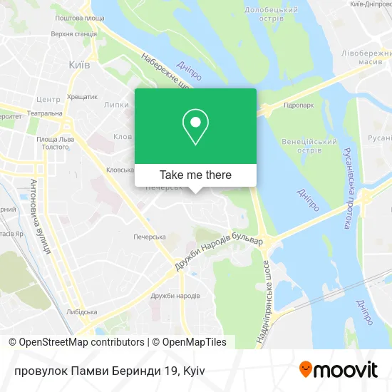 провулок Памви Беринди 19 map