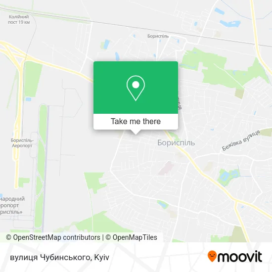 Карта вулиця Чубинського