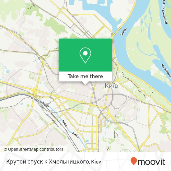 Крутой спуск к Хмельницкого map