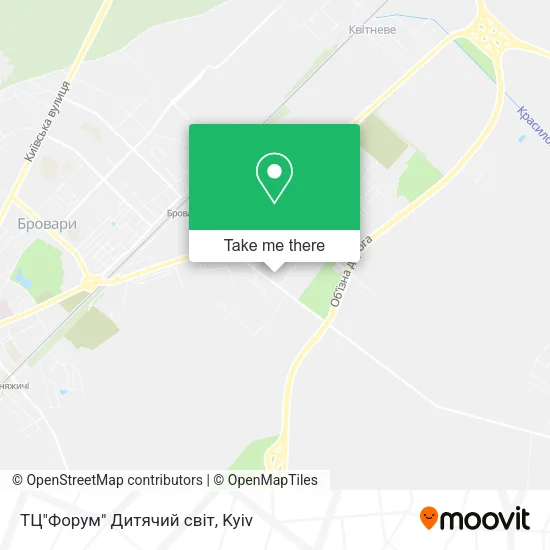 Карта ТЦ"Форум" Дитячий світ