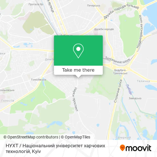 НУХТ / Національний університет харчових технологій map