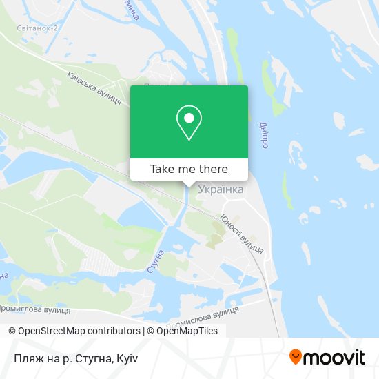 Пляж на р. Стугна map