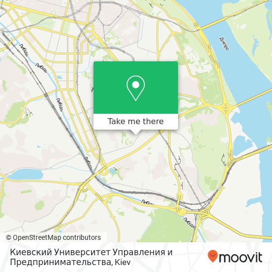 Киевский Университет Управления и Предпринимательства map