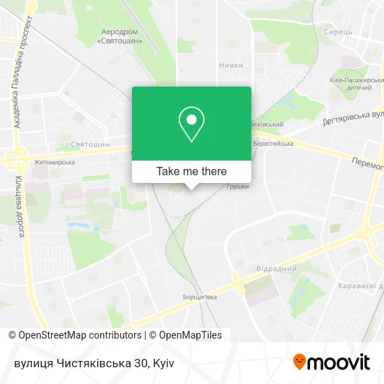 Карта вулиця Чистяківська 30