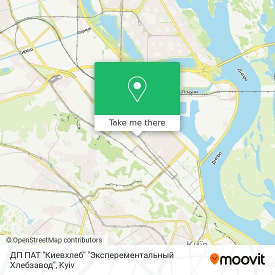 Карта ДП ПАТ "Киевхлеб" "Эксперементальный Хлебзавод"