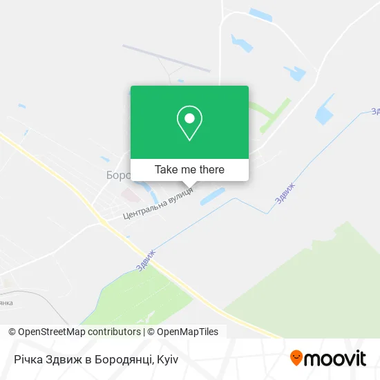 Річка Здвиж в Бородянці map