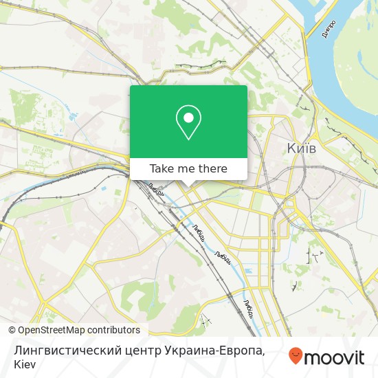 Карта Лингвистический центр Украина-Европа