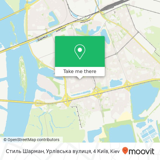 Карта Стиль Шарман, Урлівська вулиця, 4 Київ
