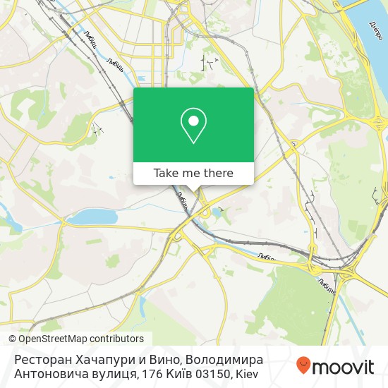 Ресторан Хачапури и Вино, Володимира Антоновича вулиця, 176 Київ 03150 map